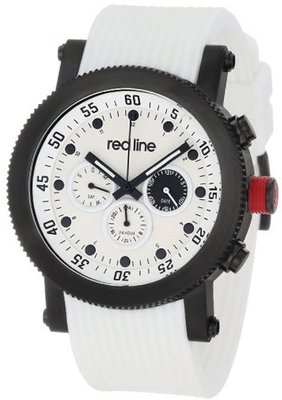 red line 18101-02-BB-WHT-ST Compressor White Dial White Silicone