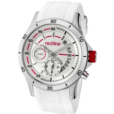 red line 50021-02-WHT Tech Silver Dial White Silicone