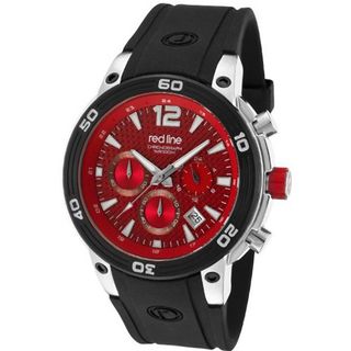red line 50033-55 Mission Chronograph Red Dial Black Silicone