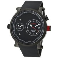 red line 50037-BLK Specialist World Time Black Dial Black Silicone