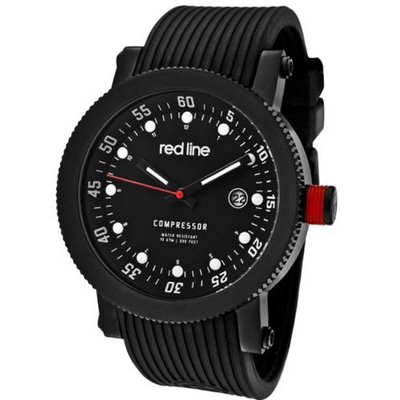 red line RL-18000-01-BB Compressor Black Dial Black Silicone