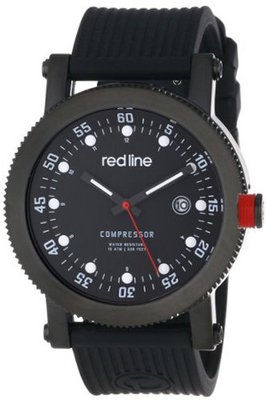 red line RL-18000-01-BBSSET Compressor Black Dial Black Silicone