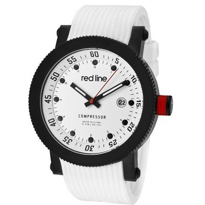 red line RL-18000-02-BB-WHT-ST Compressor White Dial Silicone