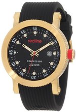 red line RL-18000-YG-01 Compressor Black Dial Black Silicone