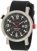 red line RL-18003-01 Compressor World Time Black Dial Black Silicone