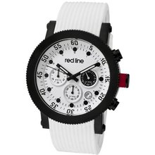 red line RL-18101VD-02-BB-WHT-ST Compressor Chronograph White Dial White Silicone