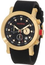 red line RL-18101VD-YG-01 Compressor Chronograph Black Dial Black Silicone