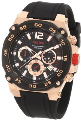 red line RL-50032-RG-01 Aviator Chronograph Black/Black Silicone
