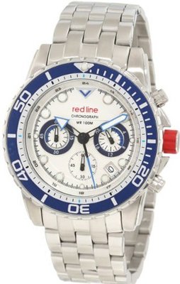 red line RL-50034-22-BL-BZ Piston Chronograph White Dial
