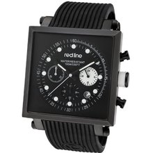 red line RL-50036-BB-01-WA Compressor 2 Chronograph Black Dial Black Silicone