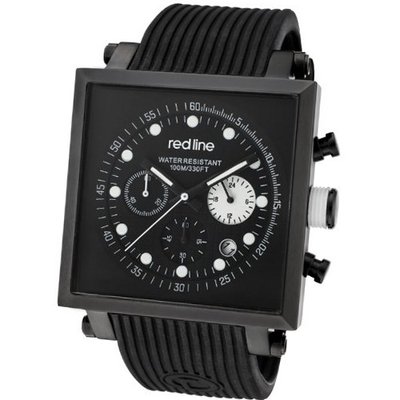 red line RL-50036-BB-01-WA Compressor 2 Chronograph Black Dial Black Silicone