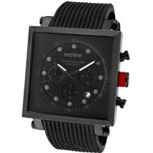red line RL-50036-BLK Compressor 2 Chronograph Black Dial Black Silicone