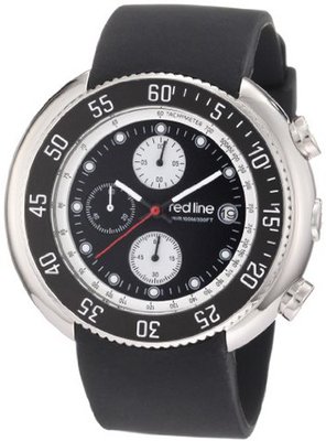 red line RL-50038-01 Driver Chronograph Black Dial Black Silicone