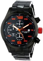 red line RL-50042-BB-11OR Stealth Chronograph Black Textured Dial Black Ion-Plated Stainless Steel