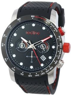 red line RL-50044-BB-SS-01-BK Velocity Black Textured Dial Black Silicone