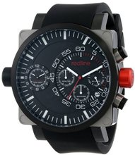 red line RL-50048-SS-BB-01-BK Dual Timer Chronograph Black Dial Black Silicone