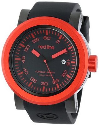 red line RL-50049-BB-01-RDB Torque Sport Black Dial Silicone Band