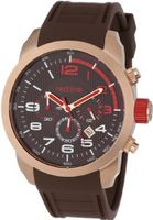 red line RL-60005 Overdrive Chronograph Brown Textured Dial Brown Silicone
