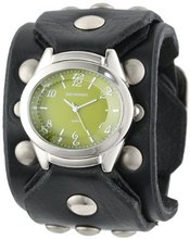 Red Monkey Designs RM788G-JA1 Sin City Black Leather Green Dial