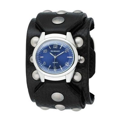 Red Monkey Designs RM788G-JA2 Sin City 2 Black Leather Blue Dial