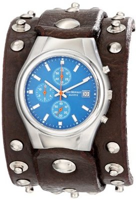 Red Monkey Designs RMVL1-G Violator Chronograph Brown Leather Blue Dial