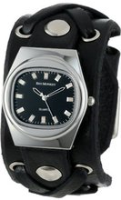 Red Monkey Designs Unisex RM666-XA1 X-Strap 1 Black Leather Black Dial