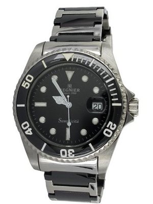 R?gnier Semplicita R1314 Stainless Steel And Black Ceramic Strap 2030132