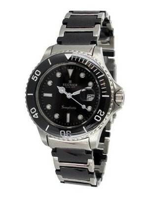 R?gnier Semplicita R1316 Ladies Stainless Steel And Black Ceramic Strap 2080132