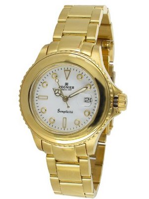 R?gnier Semplicita R1324 Ladies Golden Stainless Steel Strap Steel 2080312