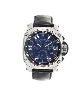 R?gnier Variya R1275 Chronograph Black Leather Strap 2040132