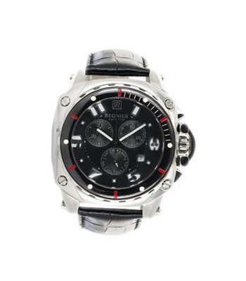 R?gnier Variya R1280 Chronograph Black Leather Strap 2040412