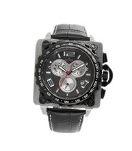 R?gnier Z?phir R1306 Chronograph Black Leather Strap 2040922