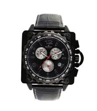 R?gnier Z?phir R1308 Chronograph Black Leather Strap 2040942