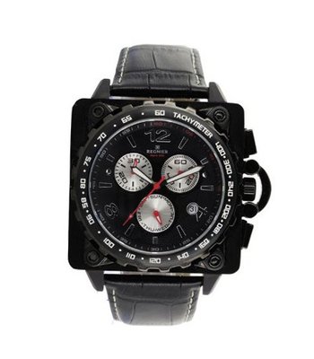 R?gnier Z?phir R1308 Chronograph Black Leather Strap 2040942