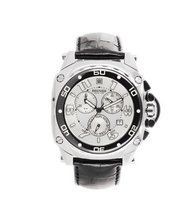 uRegnier R?gnier Variya R127 Chronograph Black Leather Strap 2040122 