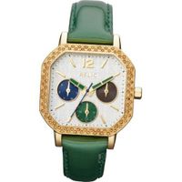 Relic by Fossil Auburn Gold Tone Green Leather ZR15684