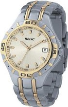 Relic by Fossil Champagne Dial Stainless Steel Two Tone Bracelet PR6115