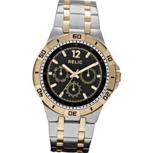 Relic by Fossil Garrett Multifunction Black Dial Two Tone ZR15687