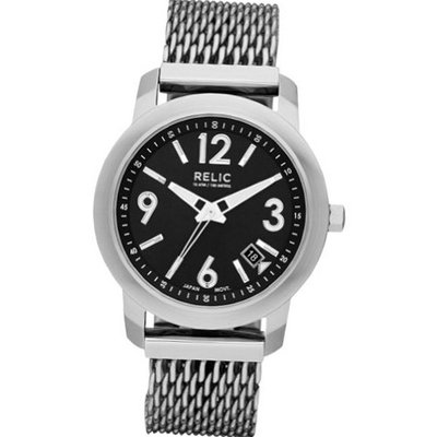 Relic by Fossil Patterson Black Dial Stainless Steel ZR12044