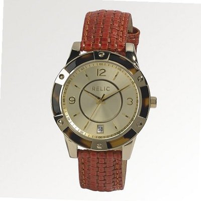 Relic by Fossil Payton Tortoise Shell Orange Woven Band ZR12030