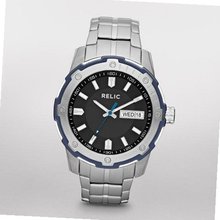 RELIC Justin Silver Tone Aluminum Bezel