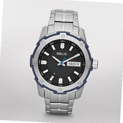 RELIC Justin Silver Tone Aluminum Bezel