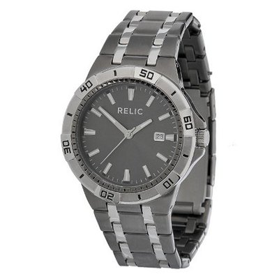 Relic Silver And Gunmetal Two Tone With Gunmetal Dial ZR11995