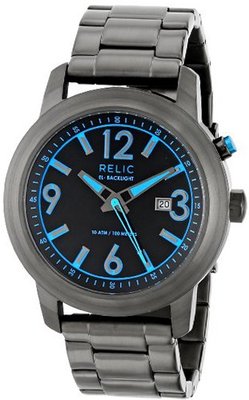 Relic ZR12075 Black Stainless Steel Bracelet