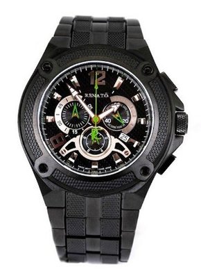 Renato Cougar RXB-A Swiss Chronograph Black Dial 1000ft Diver