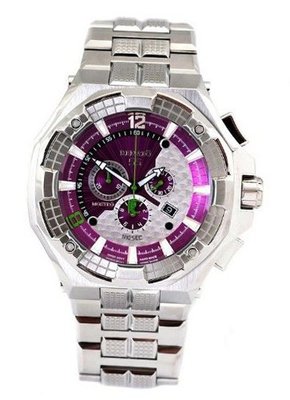 Renato Big Mostro 55MOS-P Swiss Chronograph Purple Dial Stainless Steel