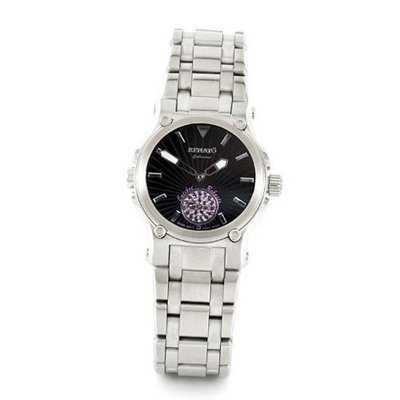 Renato Calibre Robusta LCS-A Swiss Red Topaz Black Dial Stainless Steel