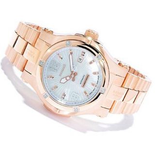 Renato Limited Edition Swiss 25 Jewel Automatic Glassback Collection Rose Gold