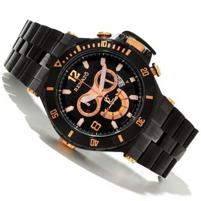 Renato Wilde Beast WDVBR-A Swiss Chronograph Black Dial Black Stainless Steel 3300ft Diver