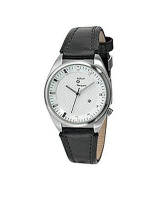 Royal White Dial Black/Brown Leather